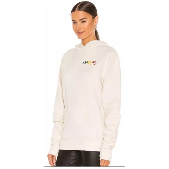 SPRWMN Revolve Sz Small Script Logo Hoodie Sweatshirt‎ Cream Long Sleeve #KL11-5 - Picture 1 of 14